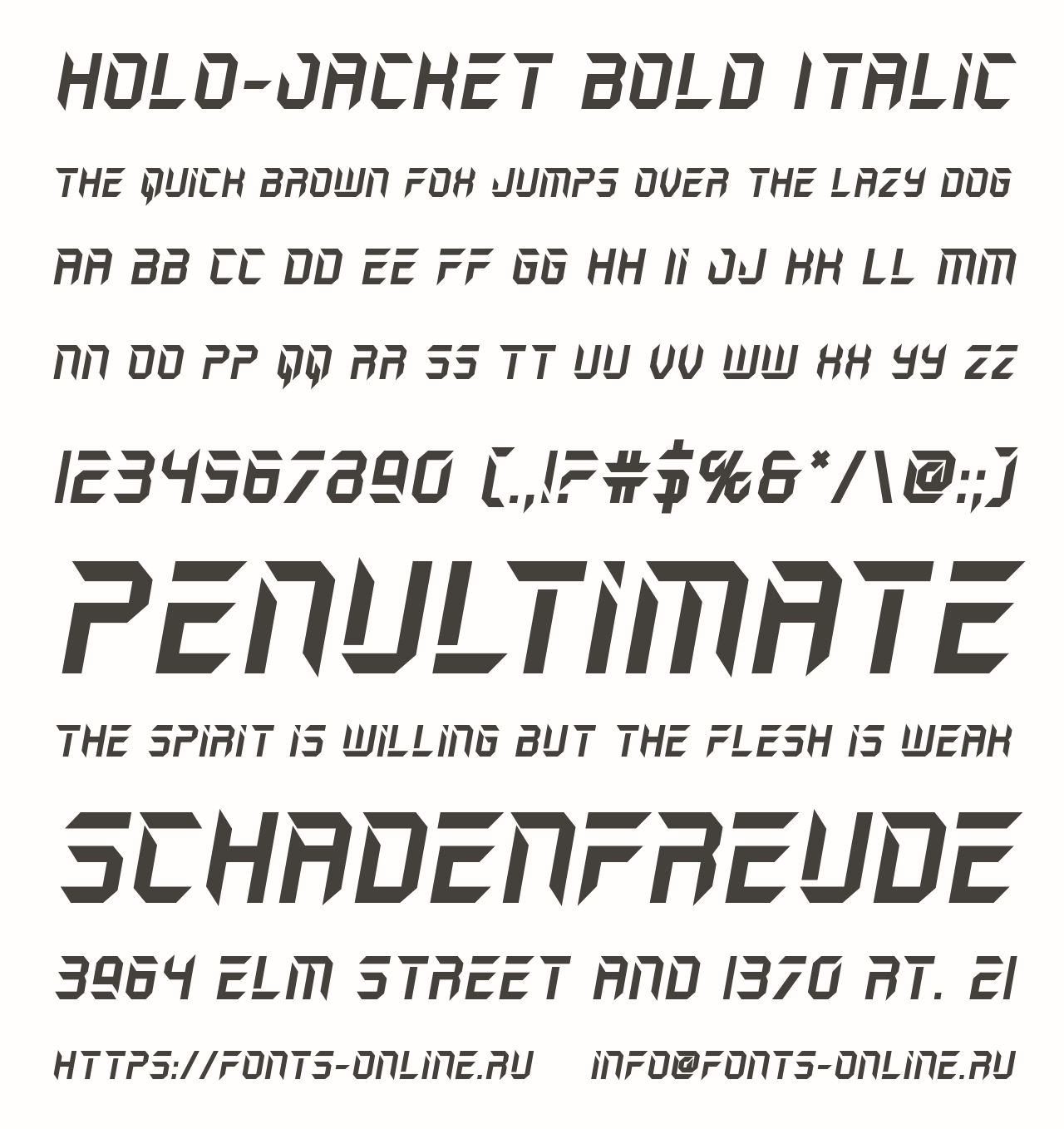 Holo-Jacket Bold Italic Free Font Download